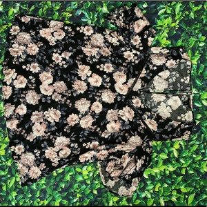 Torrid Flower Print Cold Shoulder Top